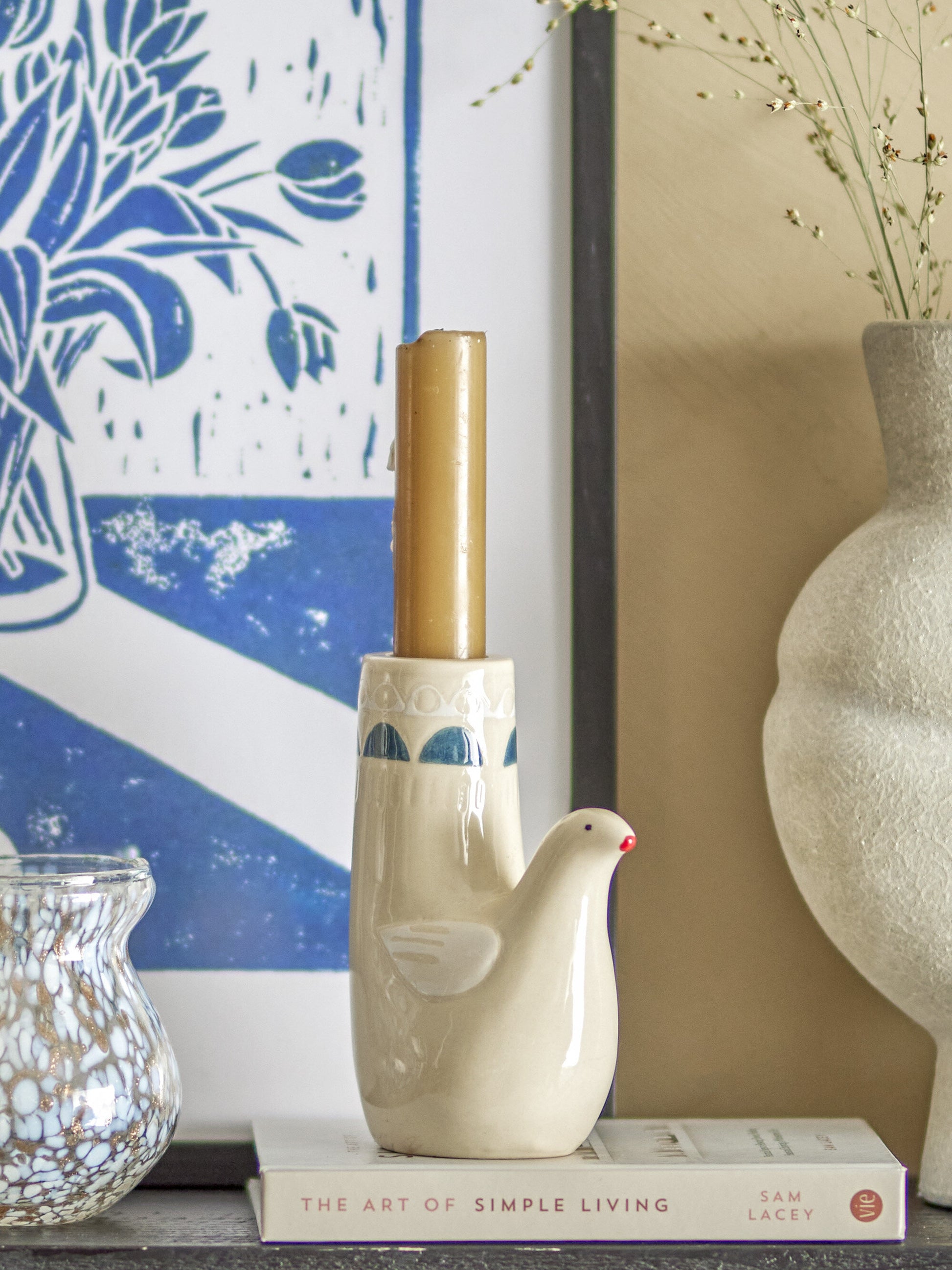 Bougeoir Trudy Grès Blanc - Bloomingville — 331029.jpg