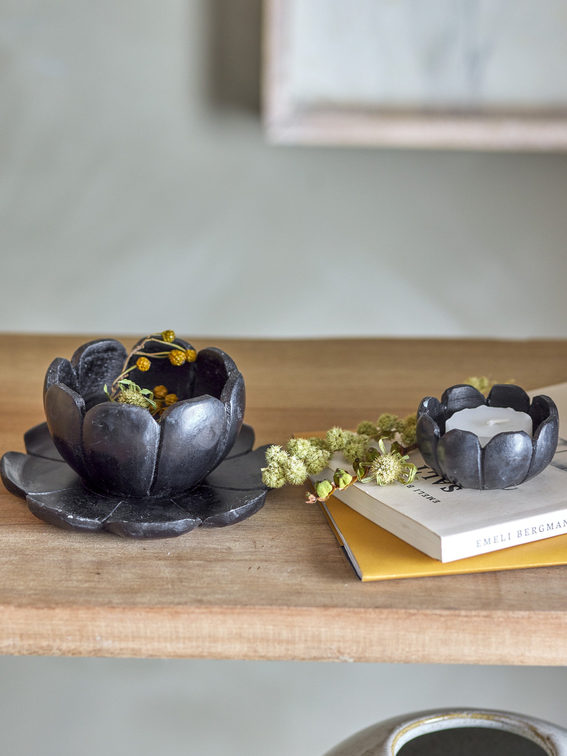 Bougie Votive Reiko Marbre Noir Bloomingville — 331035.jpg