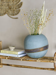 Vase Melike Verre Bleu - Bloomingville — 331056.jpg