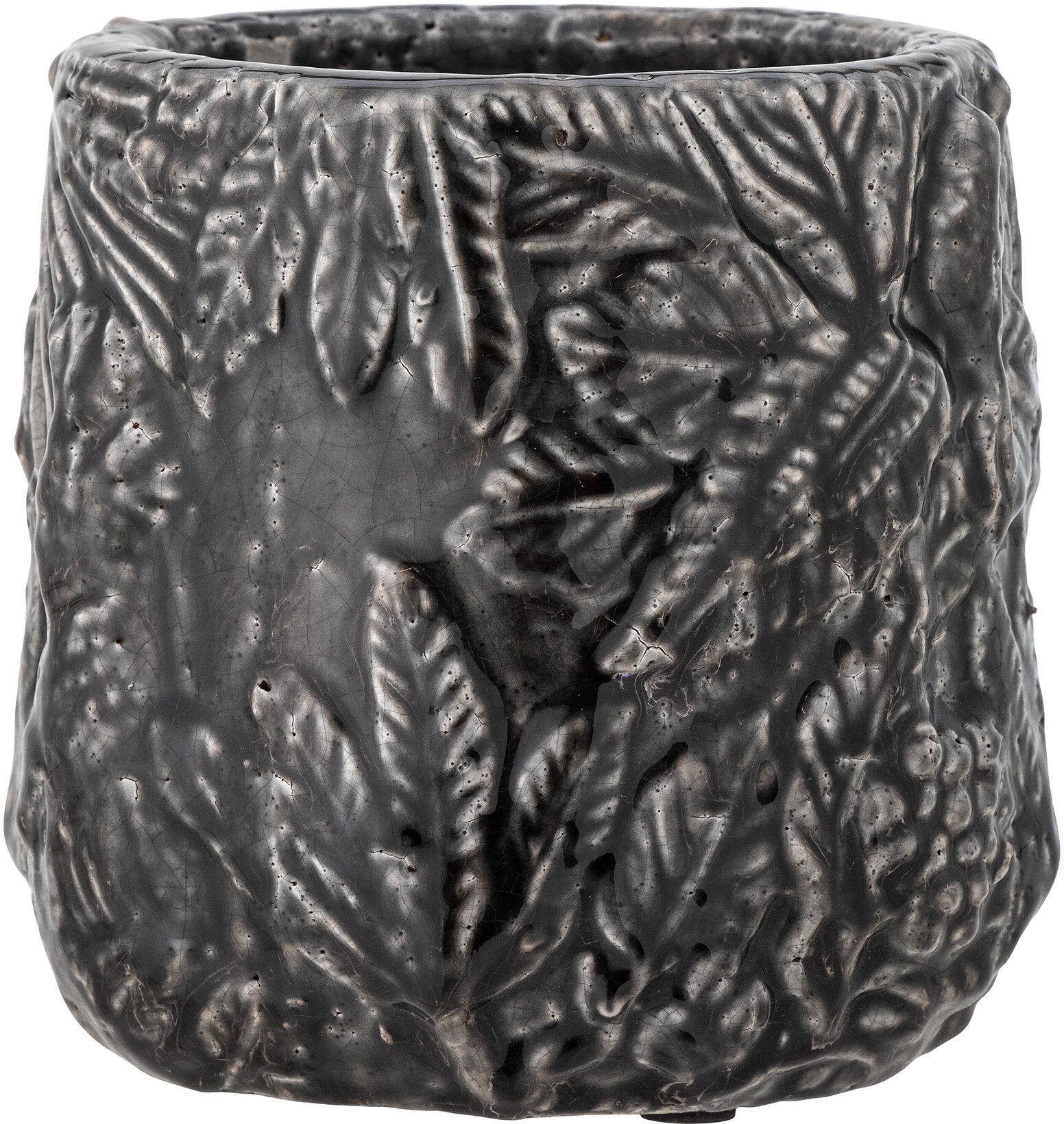 Nikou Deco Flowerpot Terracotta Noir - Bloomingville — 331073.jpg