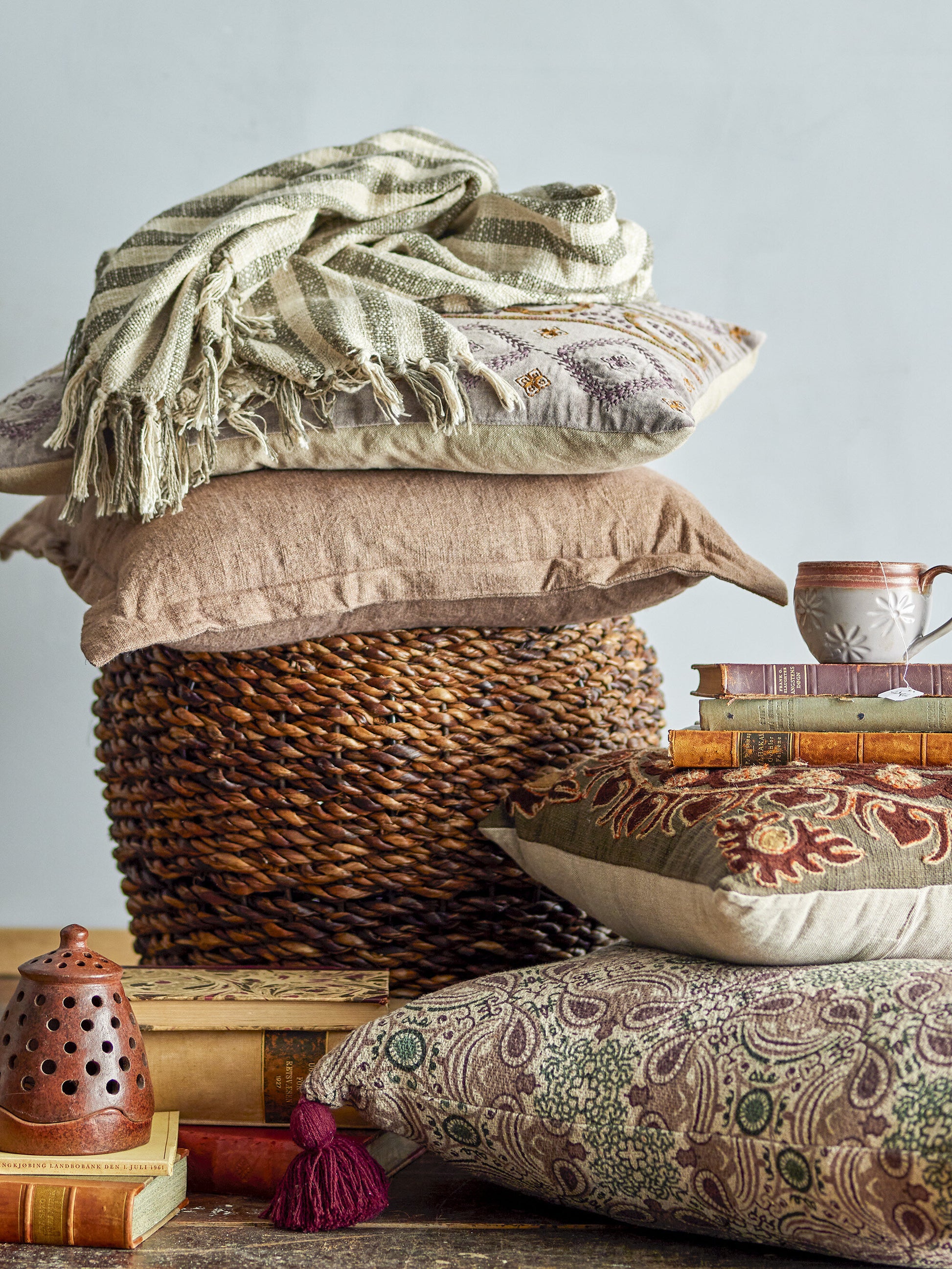 Maisa Coussin Marron Coton - Bloomingville — 331166.jpg