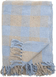 Plaid Largs Coton recyclé bleu - Bloomingville — 331589.jpg