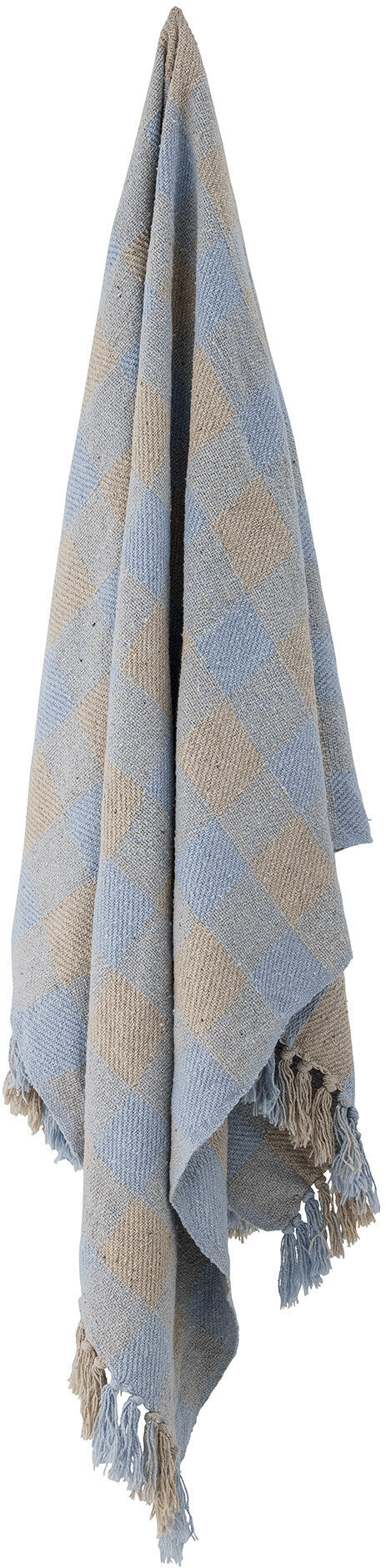 Plaid Largs Coton recyclé bleu - Bloomingville — 331593.jpg