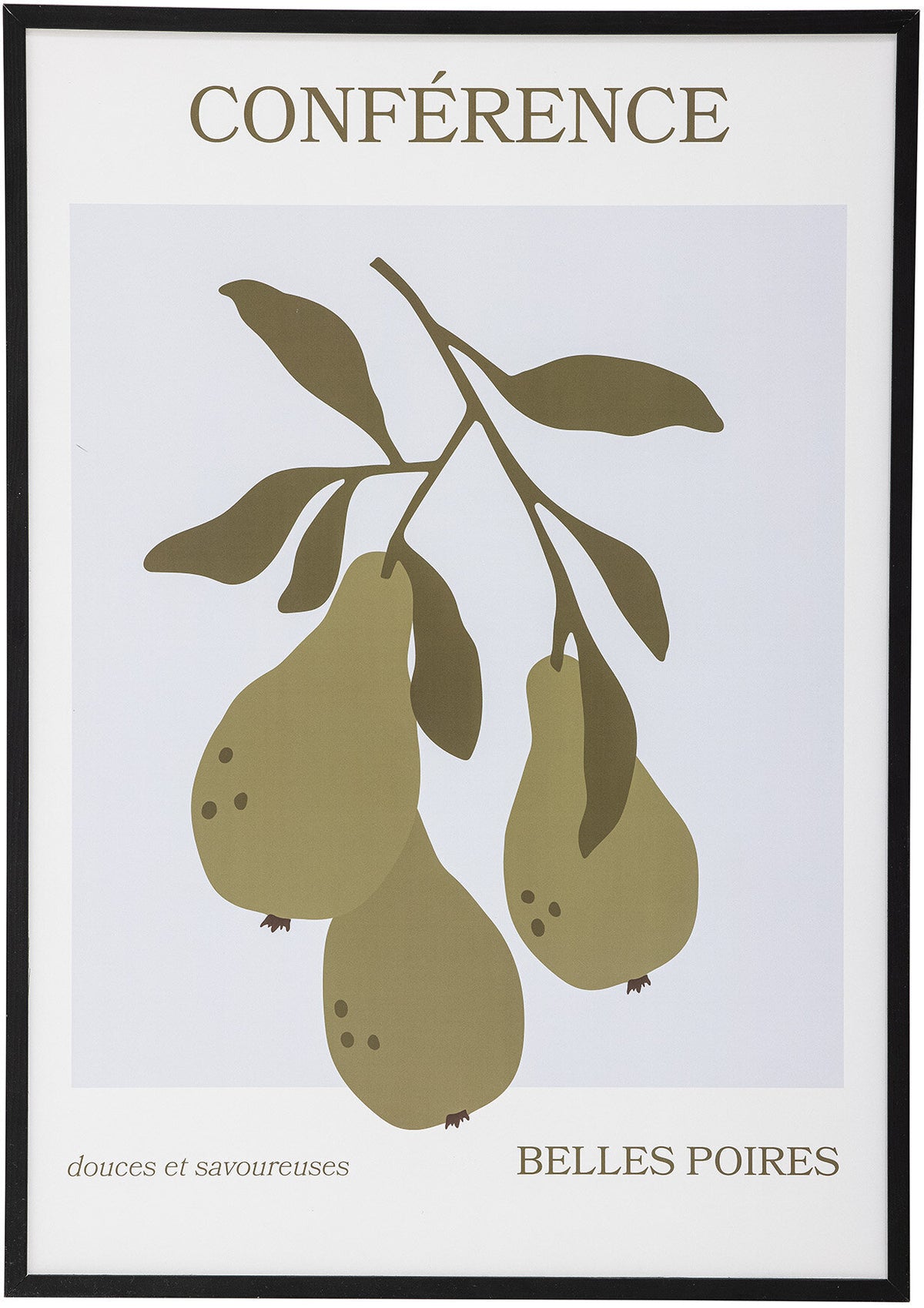 Poire Illustration W/ Frame Black Pine - Bloomingville — 331960.jpg