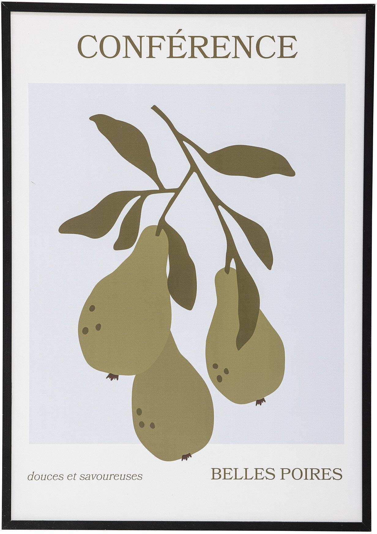 Poire Illustration Avec Cadre Pin Noir - Bloomingville — 331960.jpg