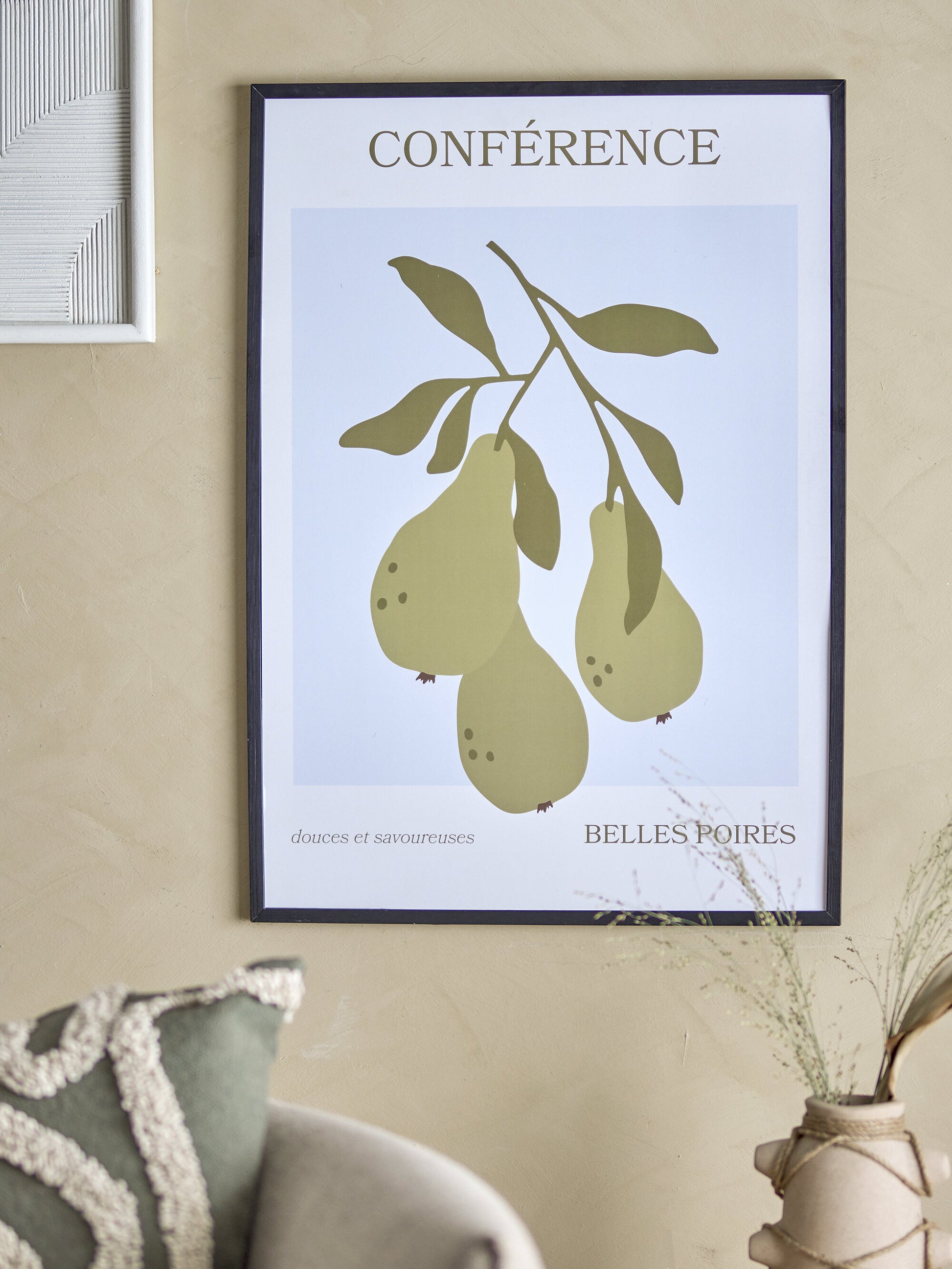 Poire Illustration Avec Cadre Pin Noir - Bloomingville — 331963.jpg