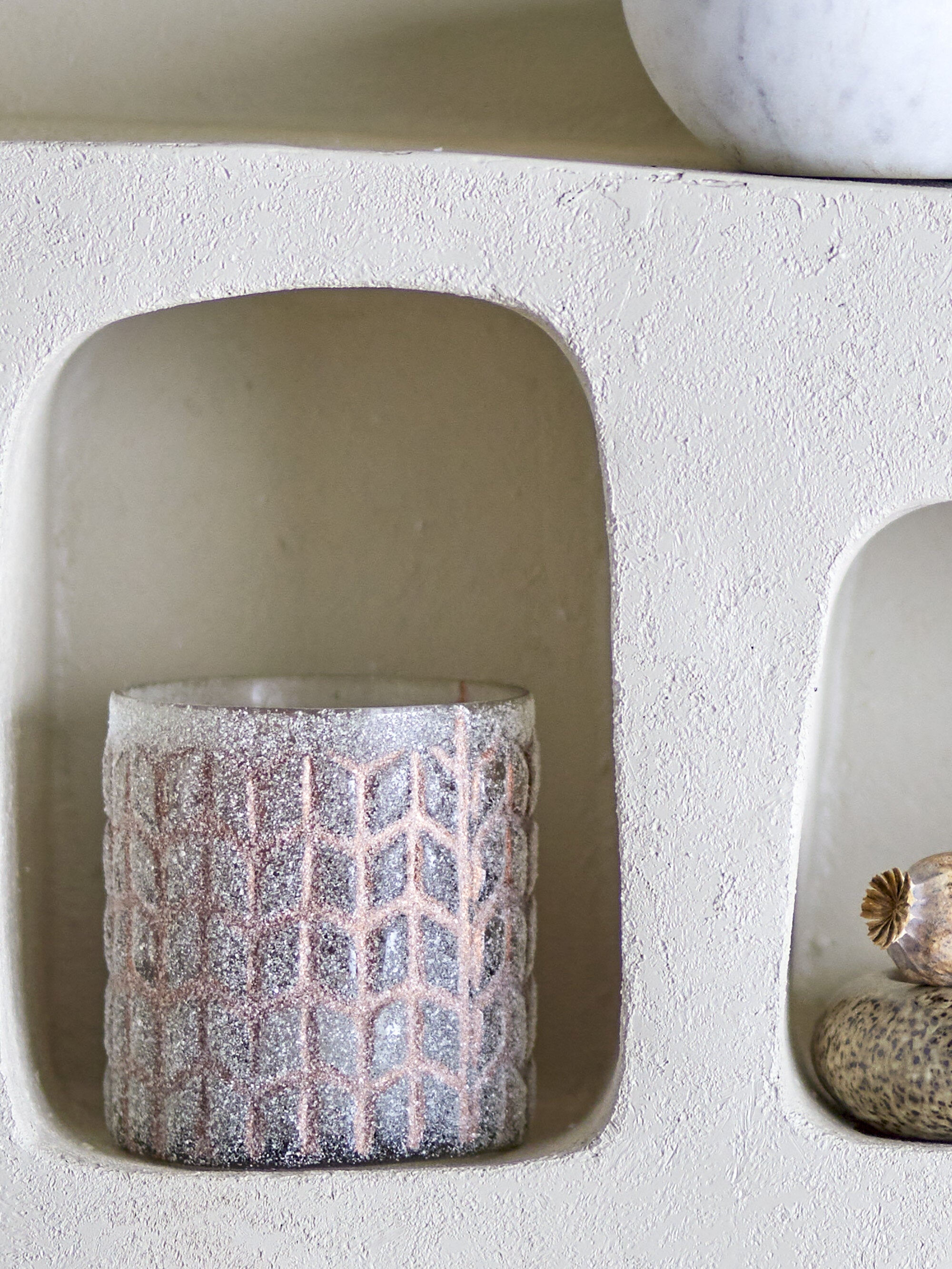 Porte-bougies Esther Rose Verre recyclé - Bloomingville — 332047.jpg