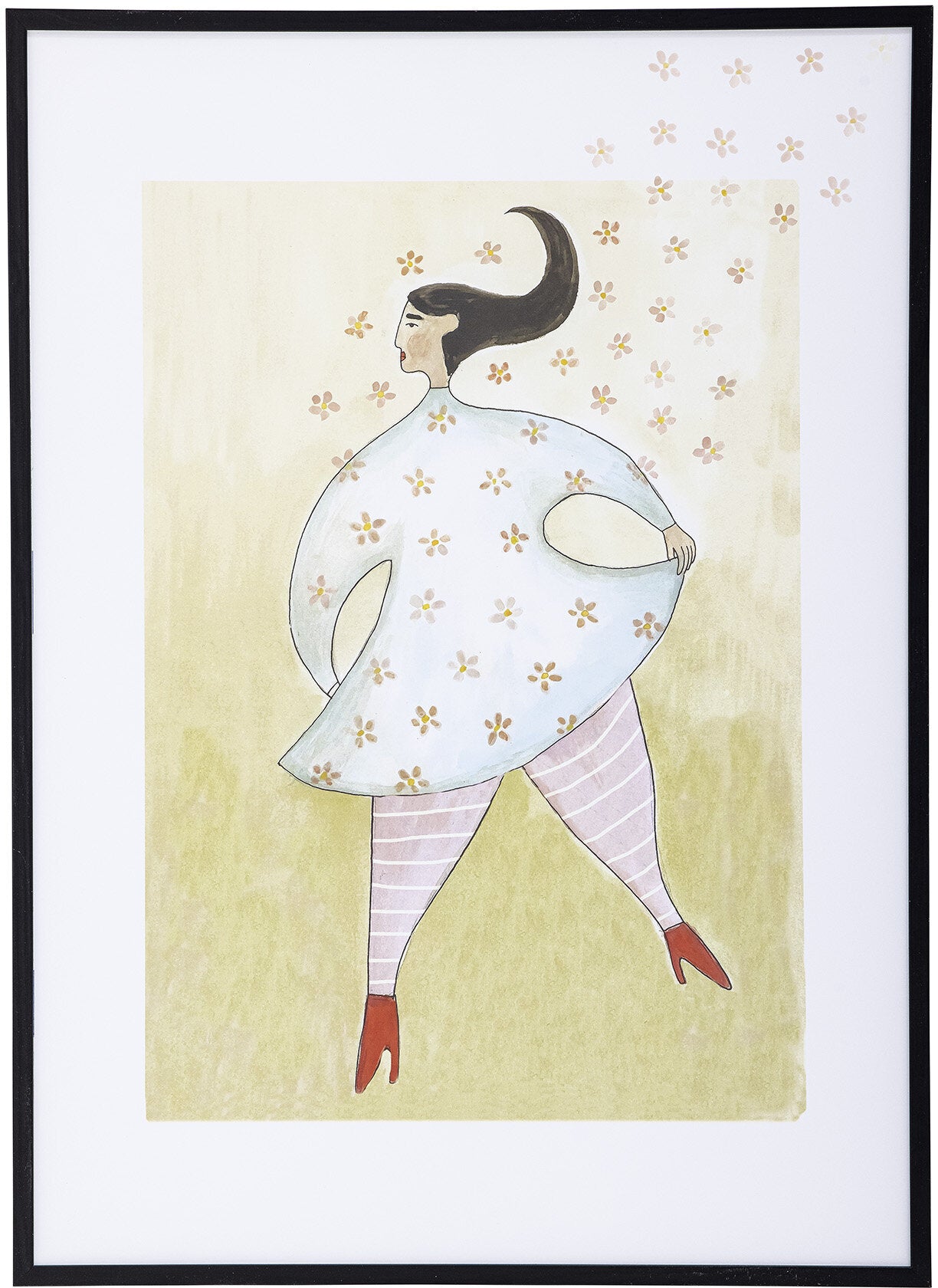 Ajo Illustration Avec Cadre Pin Noir - Bloomingville — 332240.jpg