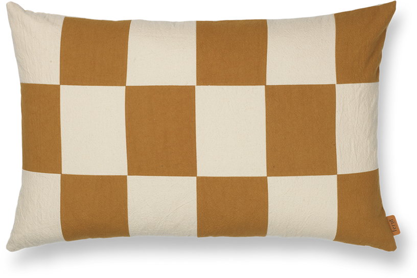 coussin-rectangulaire-en-coton-a-carreaux-orange-40x60cm-fold-patchwork-ferm-living-1