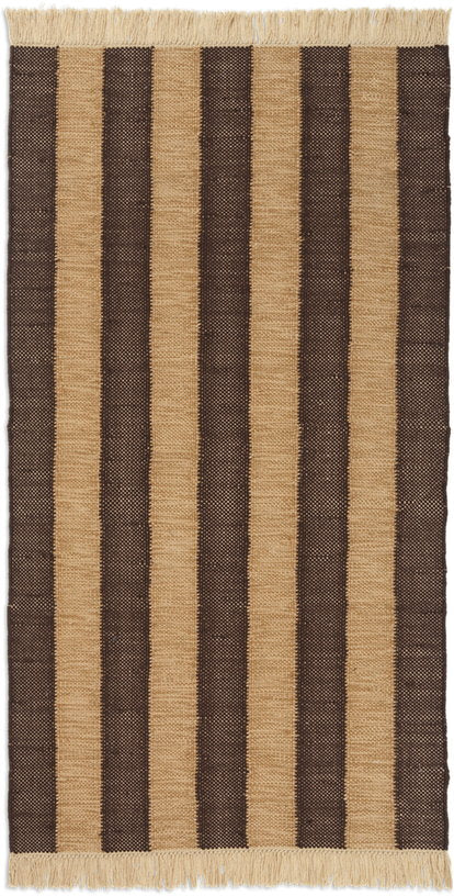 tapis-rectangulaire-en-fils-recycles-marron-80x140cm-ives-ferm-living-1