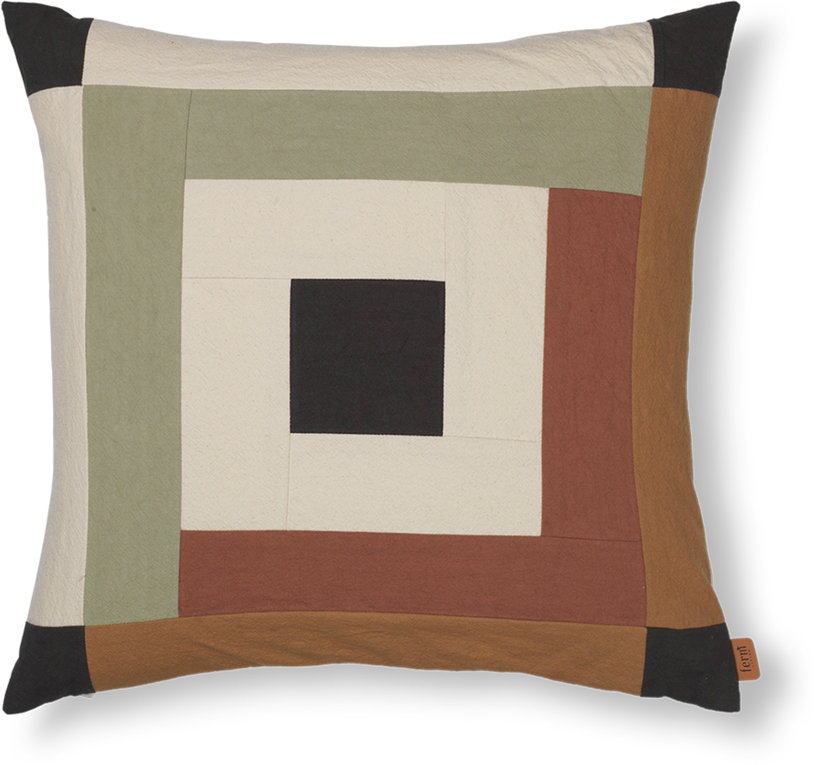 coussin-carre-en-patchwork-marron-et-rouge-50x50cm-border-ferm-living-1