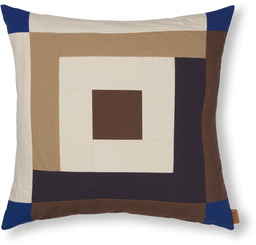 coussin-carre-en-patchwork-marron-et-bleu-50x50cm-border-ferm-living-1