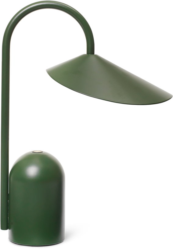 lampe-portable-en-aluminium-vert-fonce-arum-ferm-living-1
