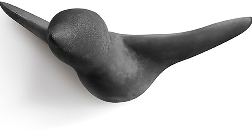 patere-murale-en-beton-noir-16cm-oiseau-1