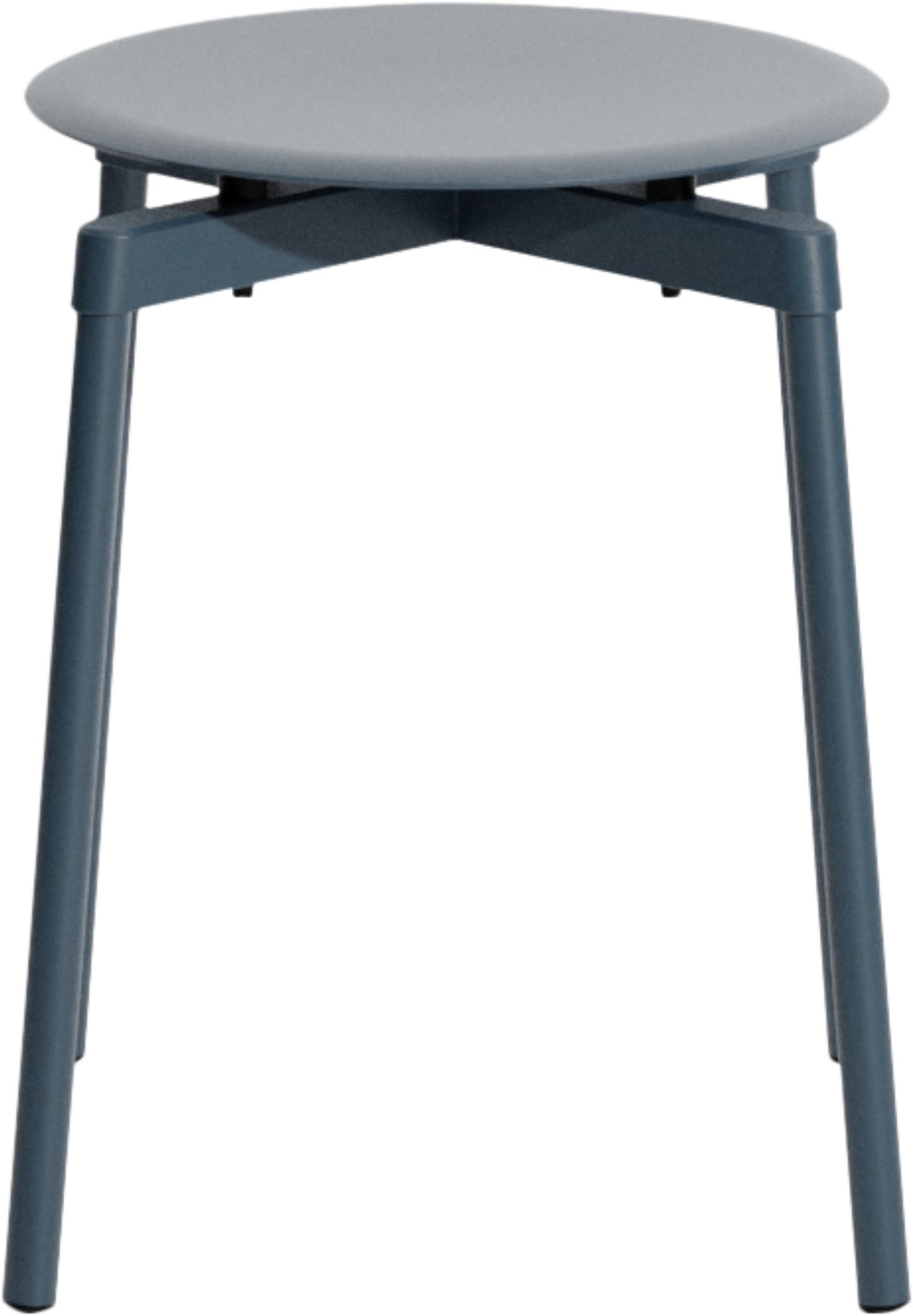 Tabouret extérieur en métal gris bleu 45cm Fromme - Petite friture — 334572.jpg