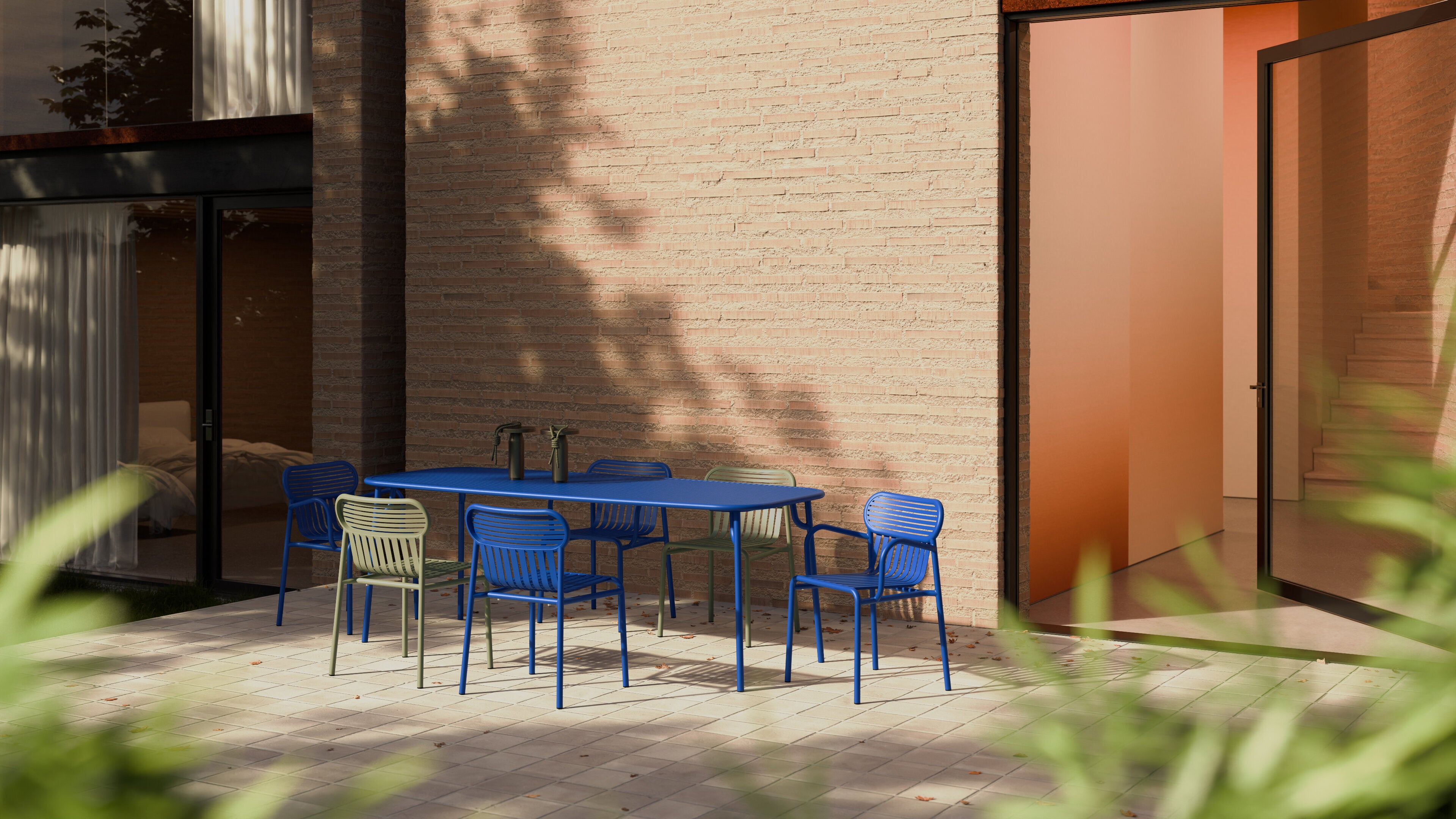 Chaise de jardin en aluminium rouge brun  Week end - Petite friture — 334675.jpg