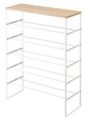 Zapatero de madera y metal blanco Tower - Yamazaki