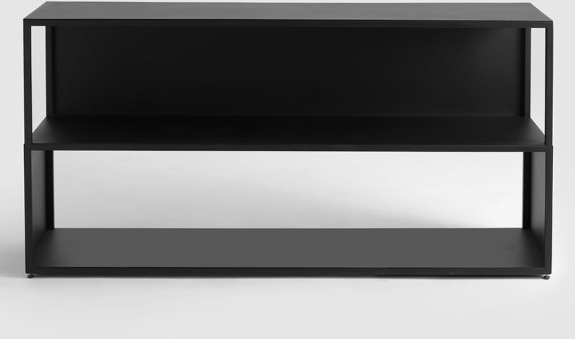 bibliotheque-en-metal-noir-150x75cm-hyller-side-metal-custom-form-2