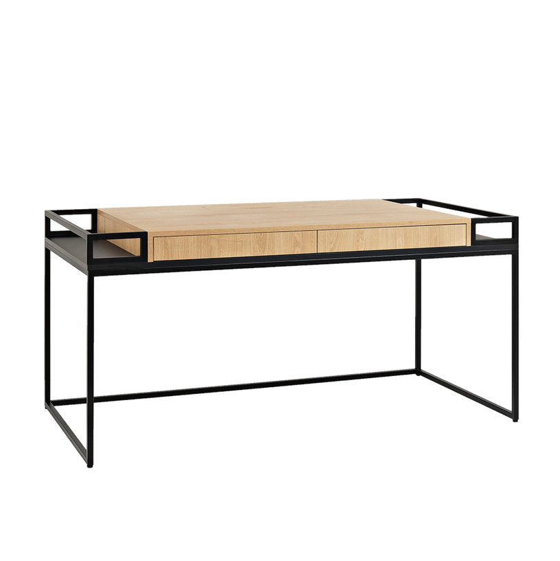 bureau-en-chene-et-metal-noir-160cm-k16-custom-form-1