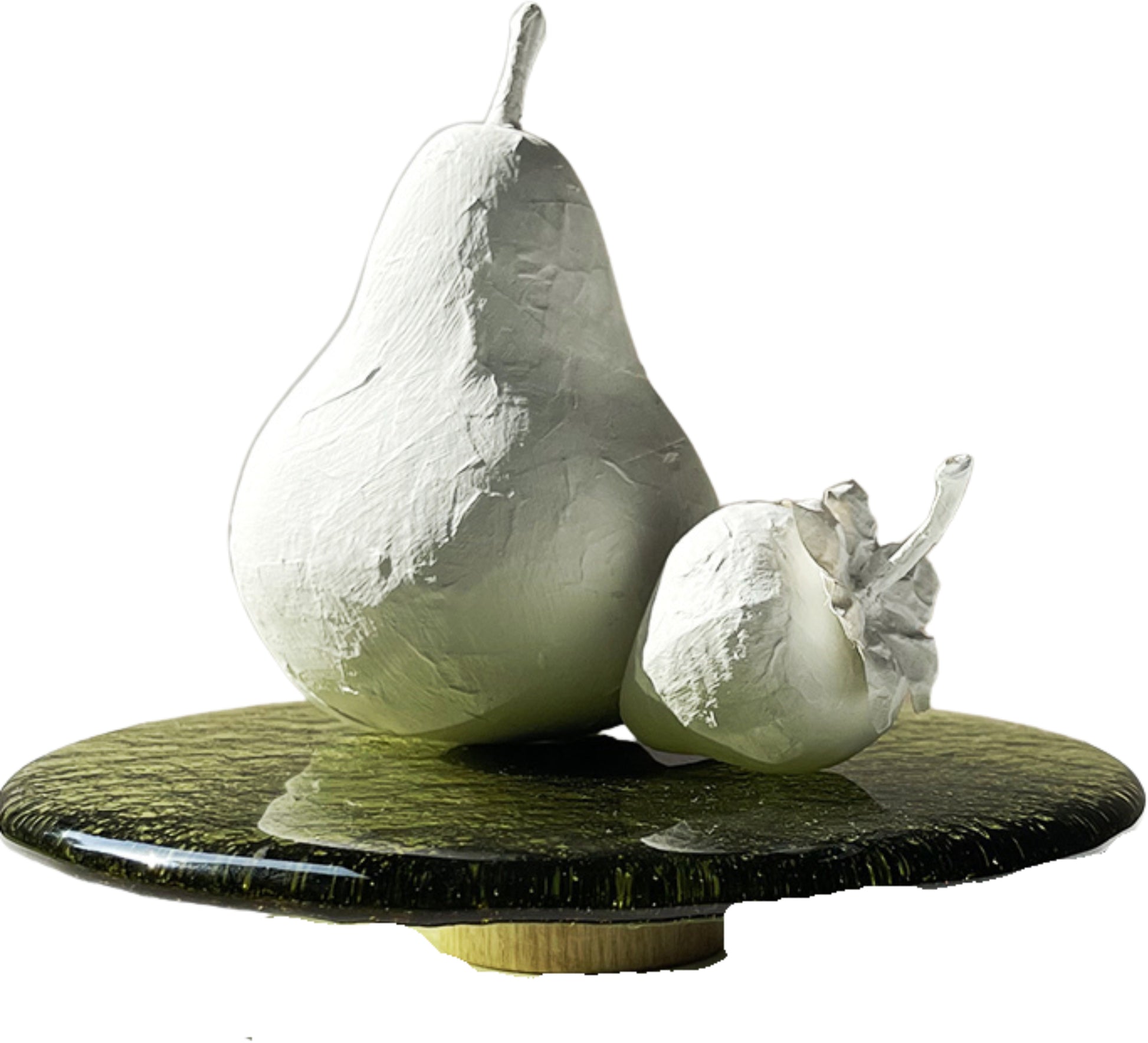Plateau rond en bois et verre vert 17cm LOUPY - Mlle Jo — 338561.jpg