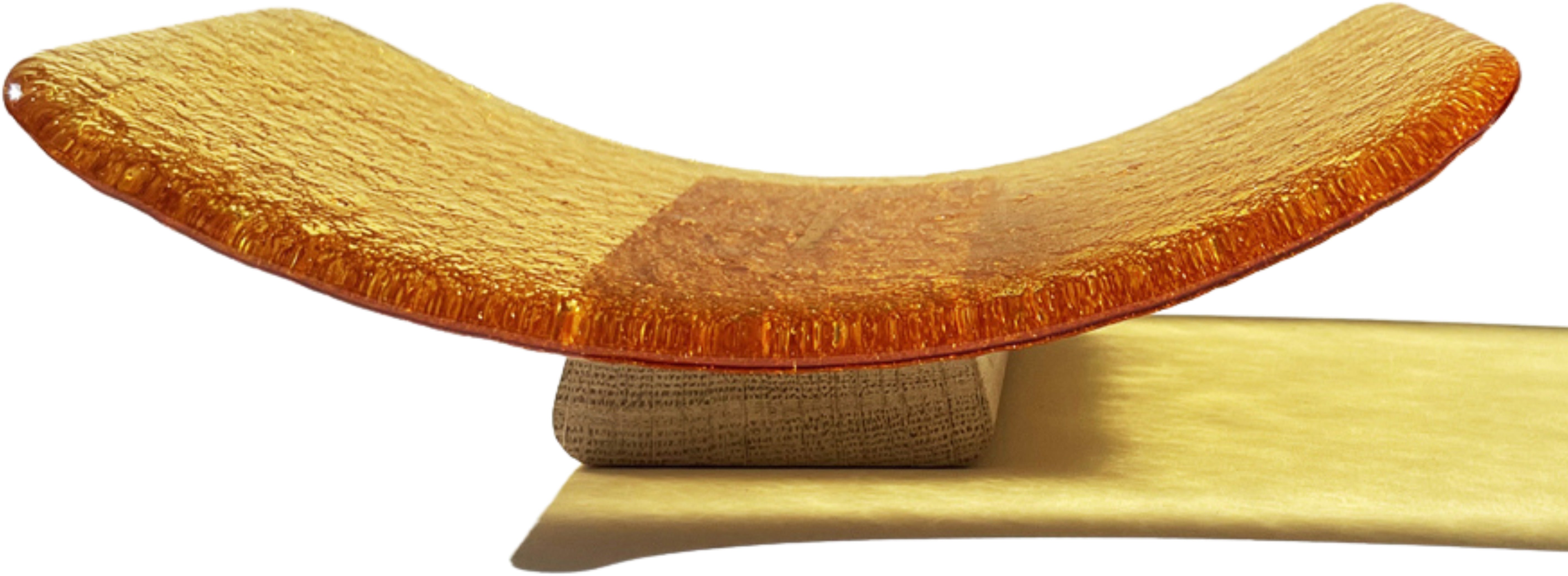 Plateau incurvé en bois et verre ambre 25cm  LOUPY - Mlle Jo — 338568.jpg