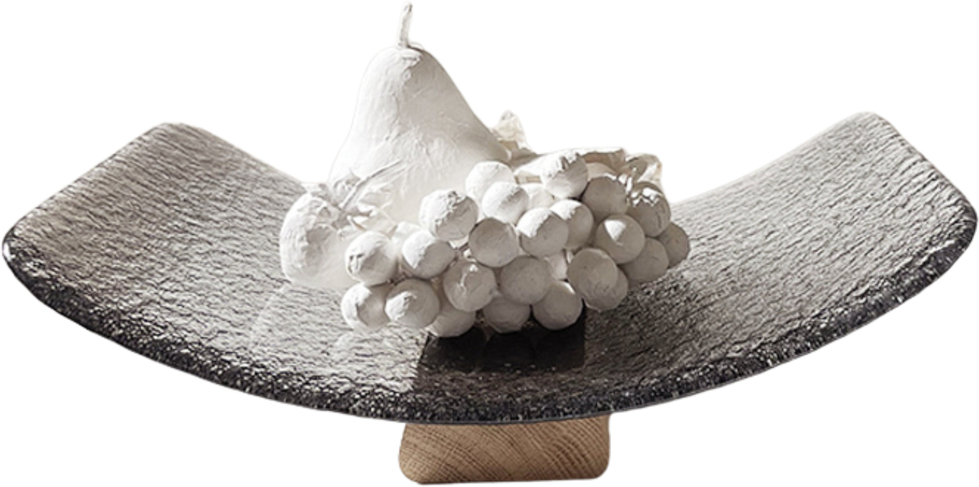 Plateau incurvé en bois et verre gris 36,5cm LOUPY - Mlle Jo — 338574.jpg
