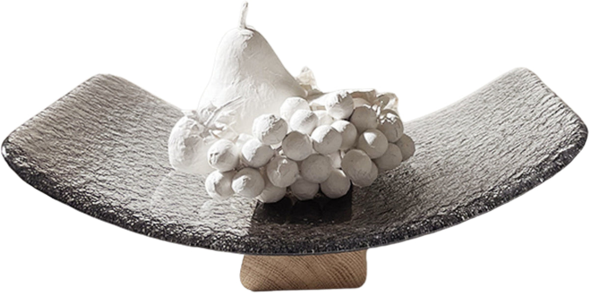 Plateau incurvé en bois et verre gris 36,5cm LOUPY - Mlle Jo — 338574.jpg