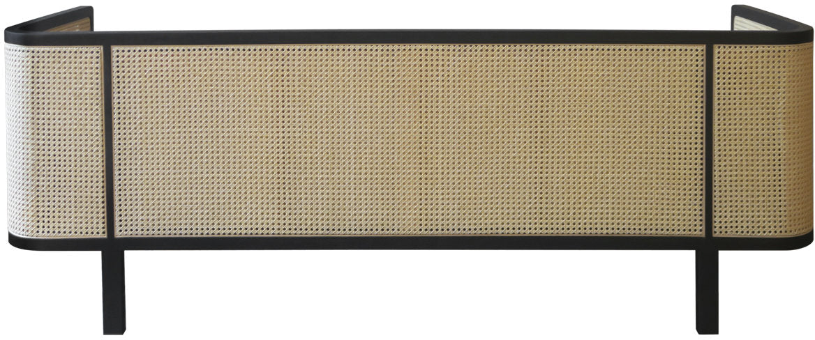 3-Sitzer-Sofa aus orangerotem Samt Cannage - RED Edition