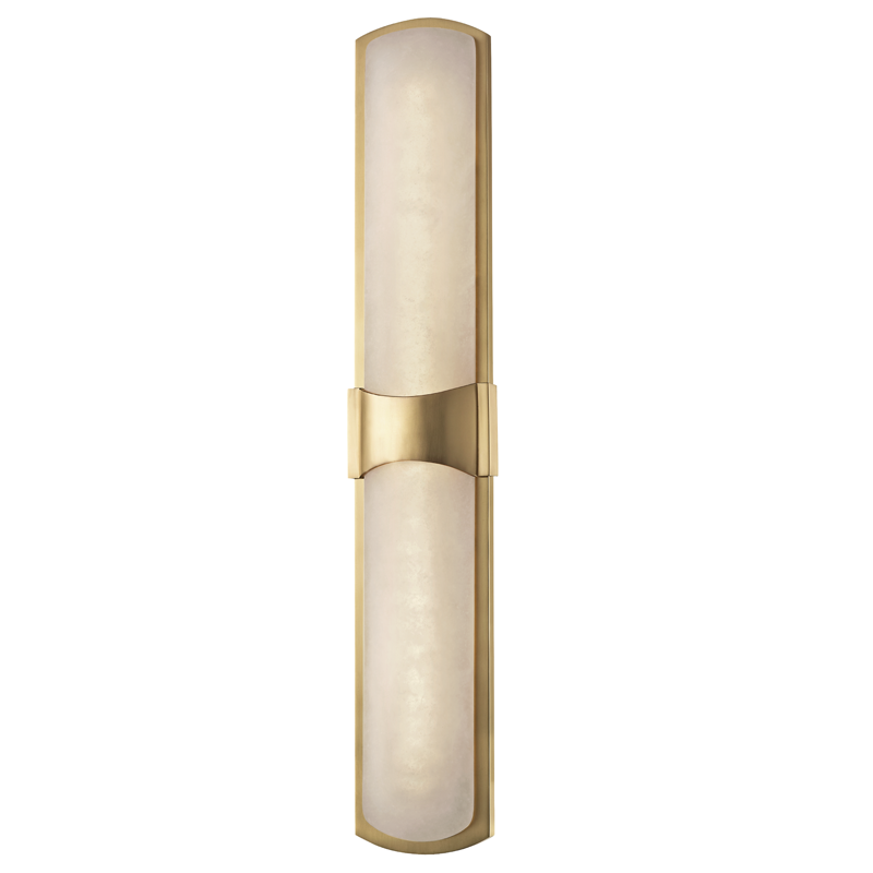 Applique murale en acier laiton vieilli 12x66cm Valencia - Hudson Valley Lighting