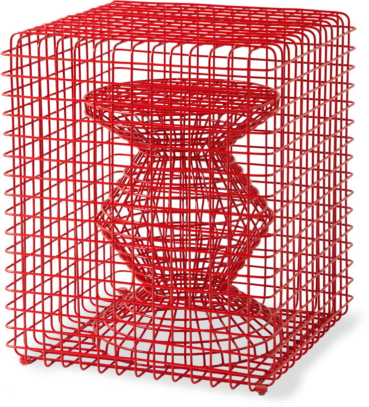 tabouret-en-metal-rouge-corail-zig-zag-pols-potten-1