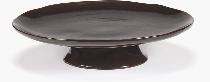 assiette-sur-pied-en-gres-marron-ebene-30-5x6cm-la-mere-serax-1