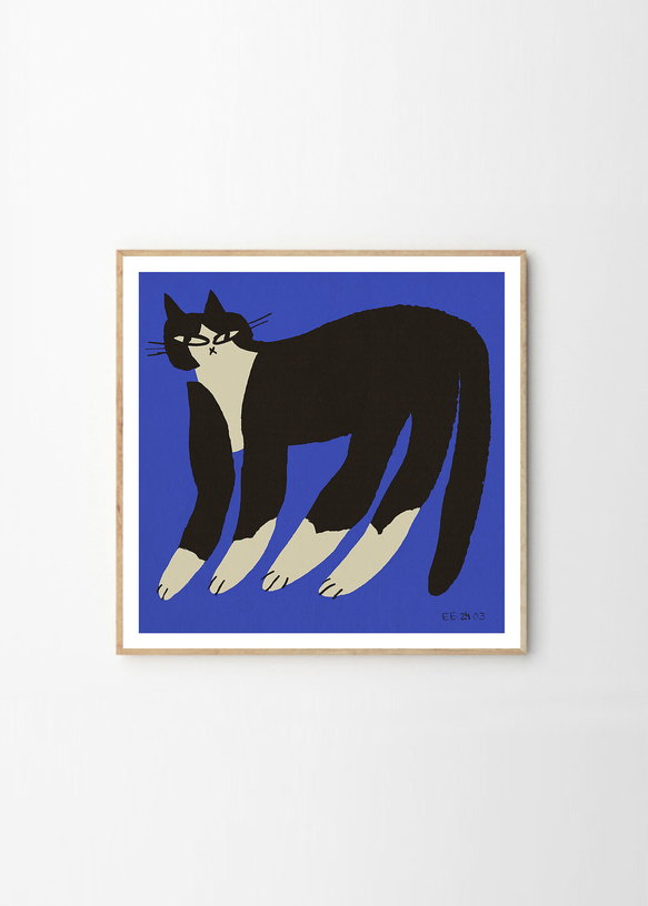 affiche-50x50cm-cat-in-blue-the-poster-club-4