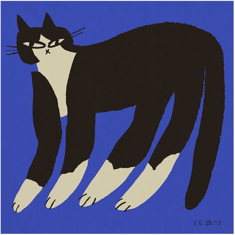 affiche-70x70cm-cat-in-blue-the-poster-club-1