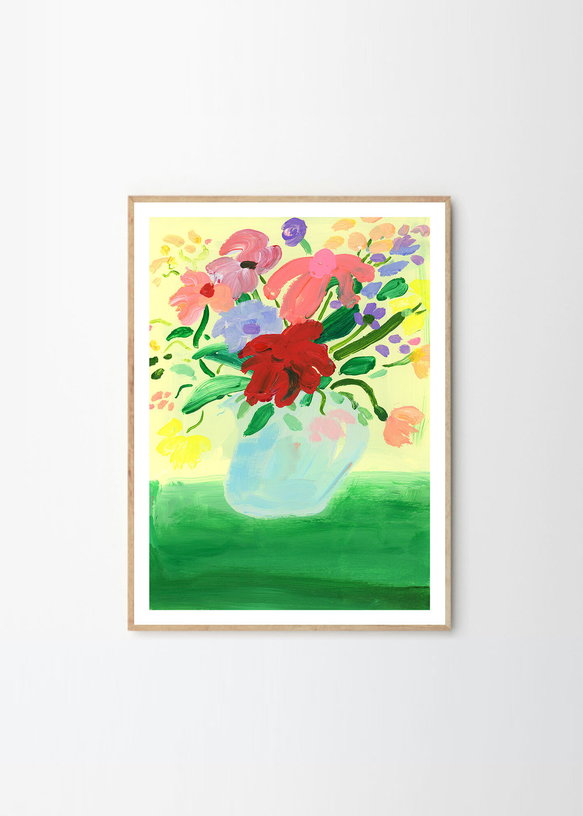 affiche-50x70cm-flowers-on-green-tablecloth-the-poster-club-3
