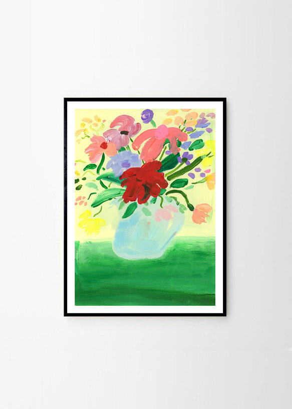 affiche-50x70cm-flowers-on-green-tablecloth-the-poster-club-4