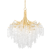 Suspension en acier feuille d'or 82x102cm Genoa - Corbett Lighting