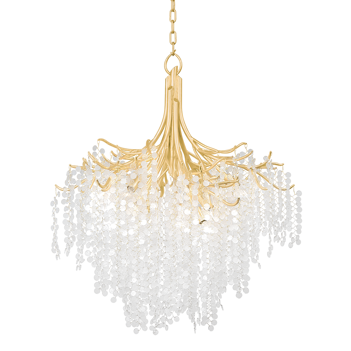 Suspension en acier feuille d'or 82x102cm Genoa - Corbett Lighting