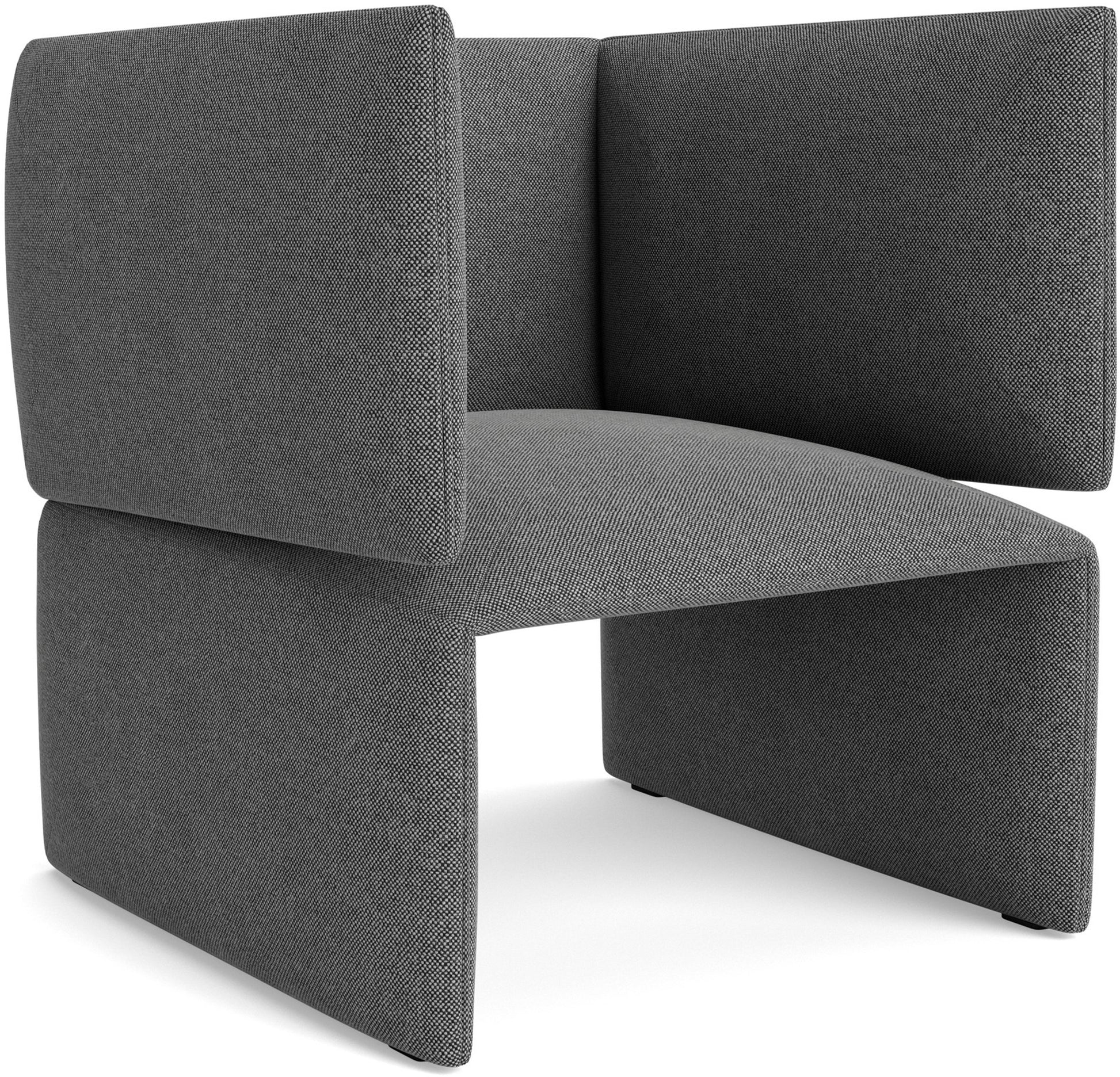Fauteuil rembourré en tissus gris hallingdal 126 Fold - Normann copenhagen — 351624.jpg