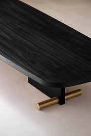 Table basse en frêne noir et détail doré 180x60cm Nova 4 - Nomon — 352730.jpg
