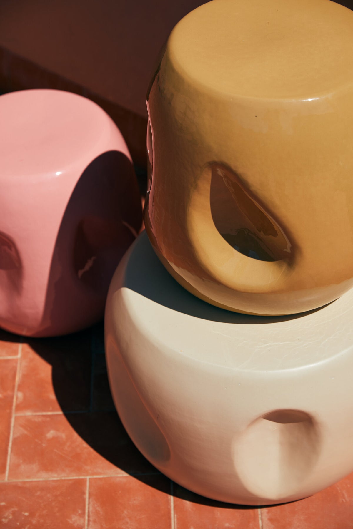 Table d'appoint en céramique Currents Sand - HKLIVING — 355587.jpg