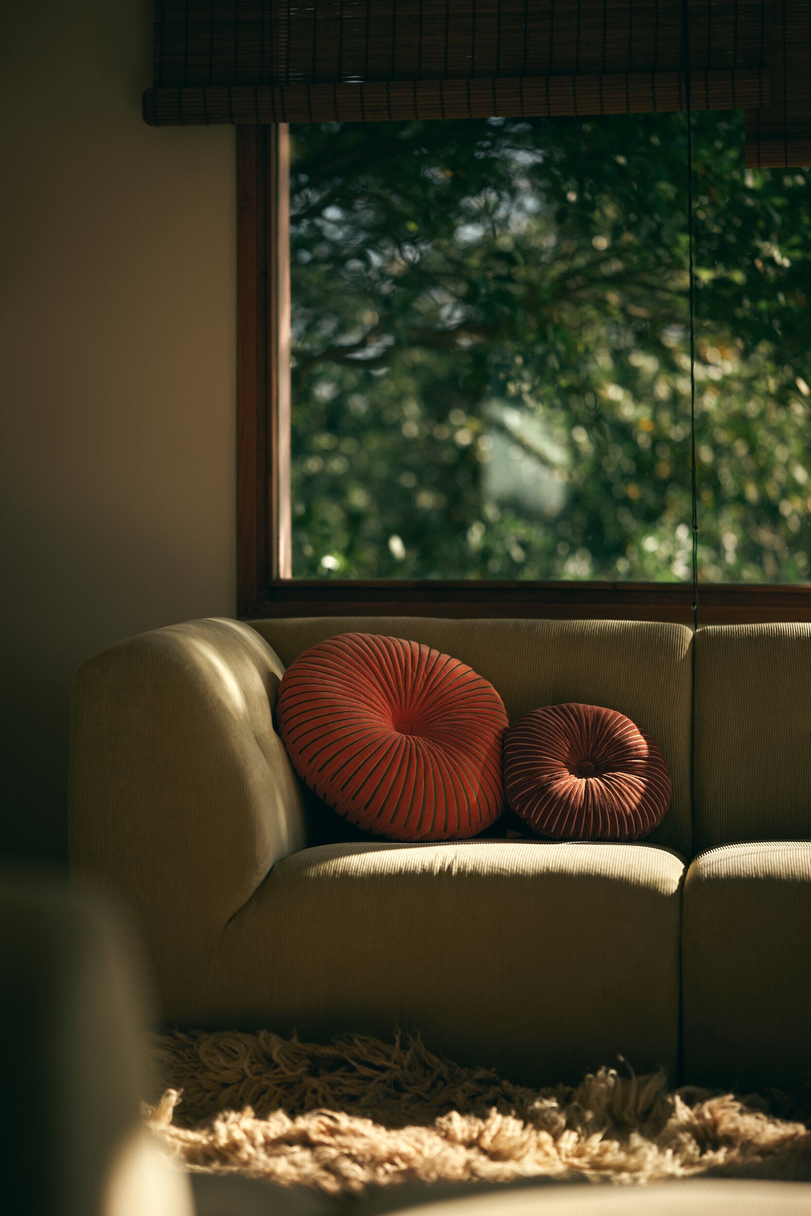 Coussin rond ondulé Sienna (50X50Cm) - HKLIVING — 355796.jpg