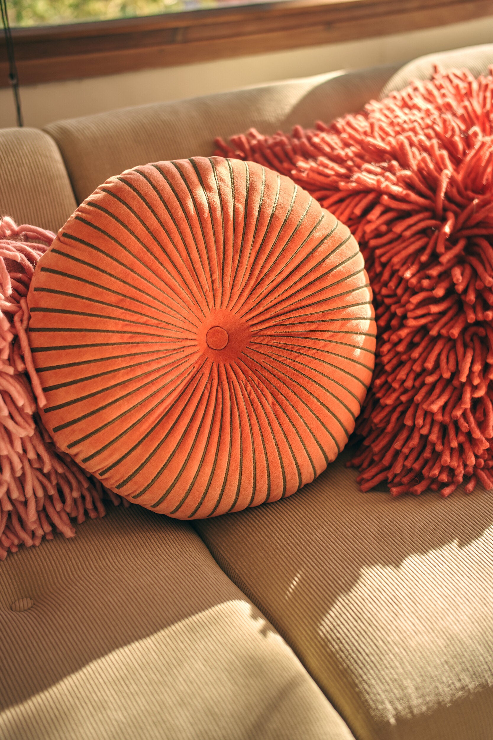 Coussin rond ondulé Sienna (50X50Cm) - HKLIVING — 355797.jpg