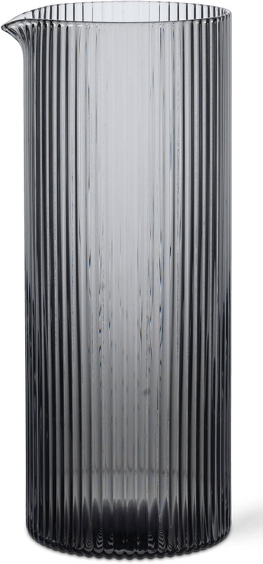 carafe-en-verre-gris-fume-6-4x16cm-ripple-ferm-living-1