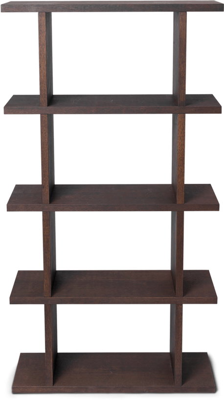 bibliotheque-en-chene-naturel-laque-teinte-fonce-75x141cm-kona-ferm-living-1