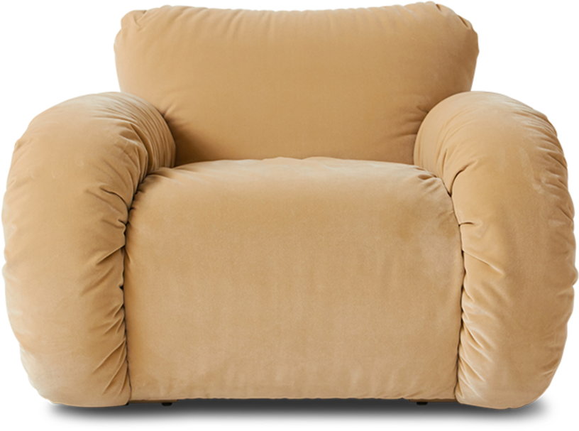 fauteuil-en-velours-royal-creme-et-structure-en-frene-arc-lounge-hkliving-2