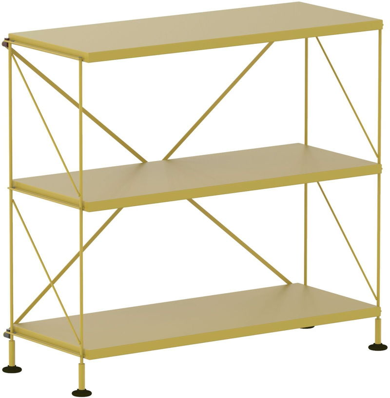 etagere-3-niveaux-sur-pieds-en-acier-laque-ocre-tria-pack-mobles-114-1