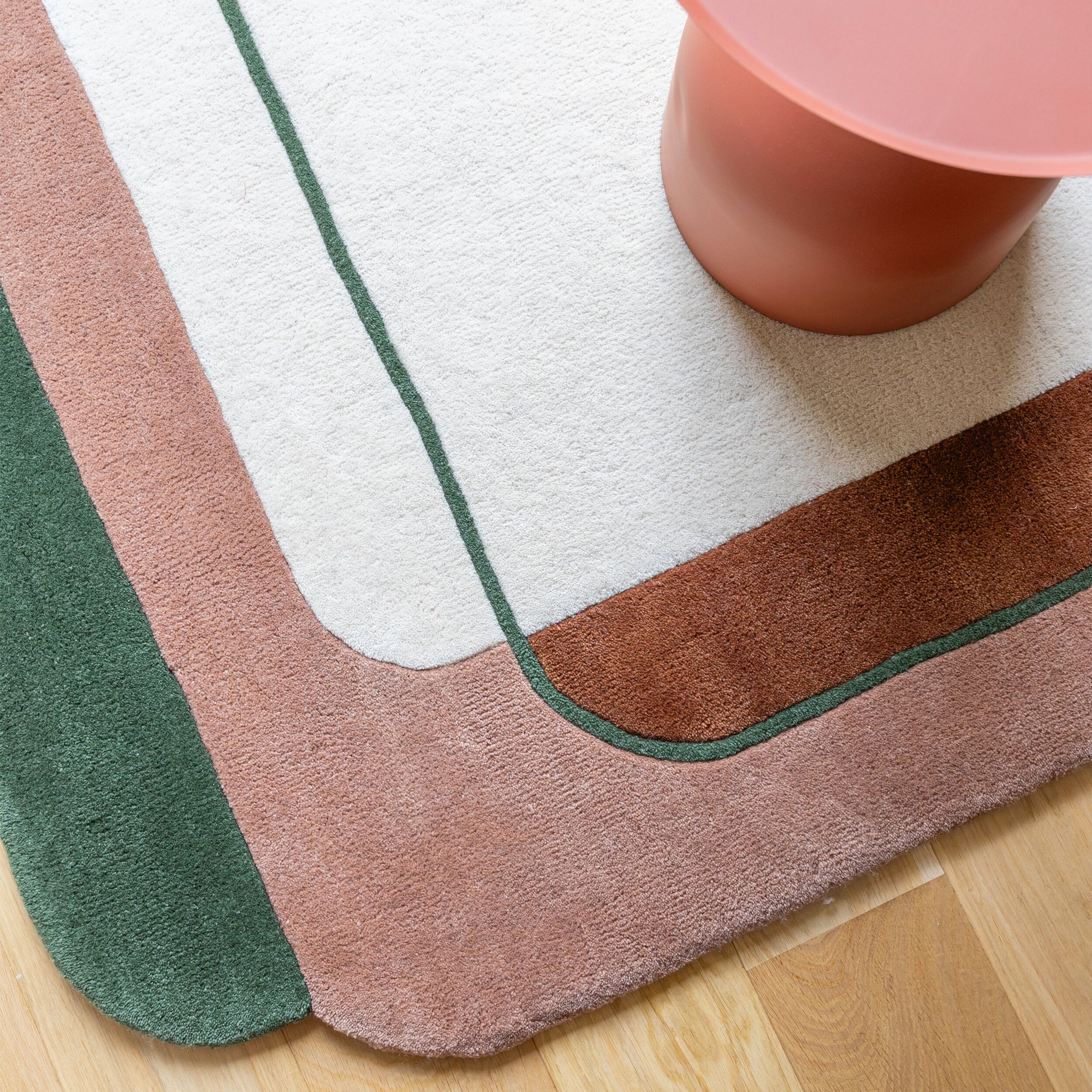 Tapis rectangulaire en laine tufté vert 120x170cm Echo - Edito — 356957.jpg