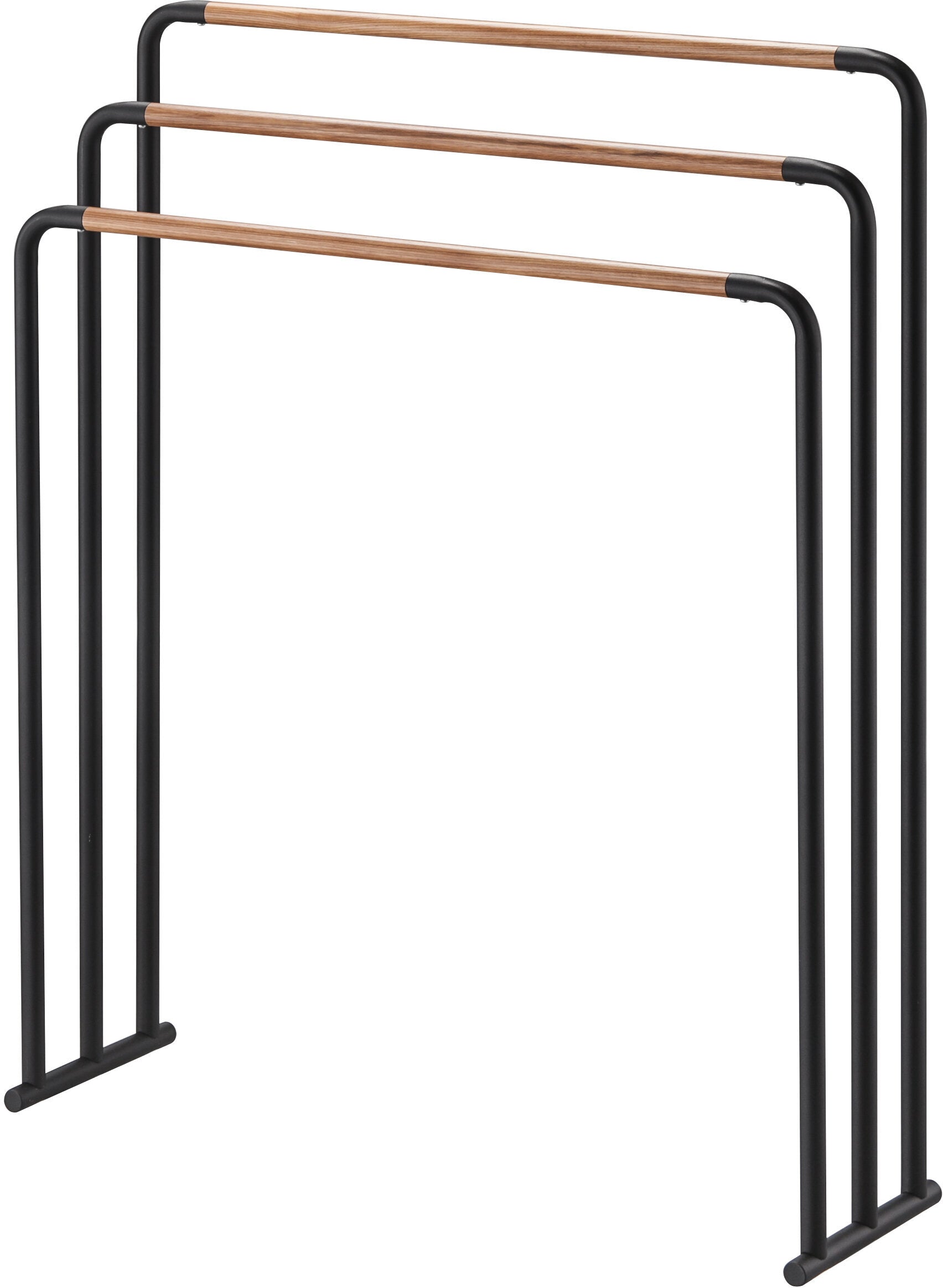 Porte-serviettes de bain en bois et acier noir 70x83cm - Yamazaki — 358227.jpg