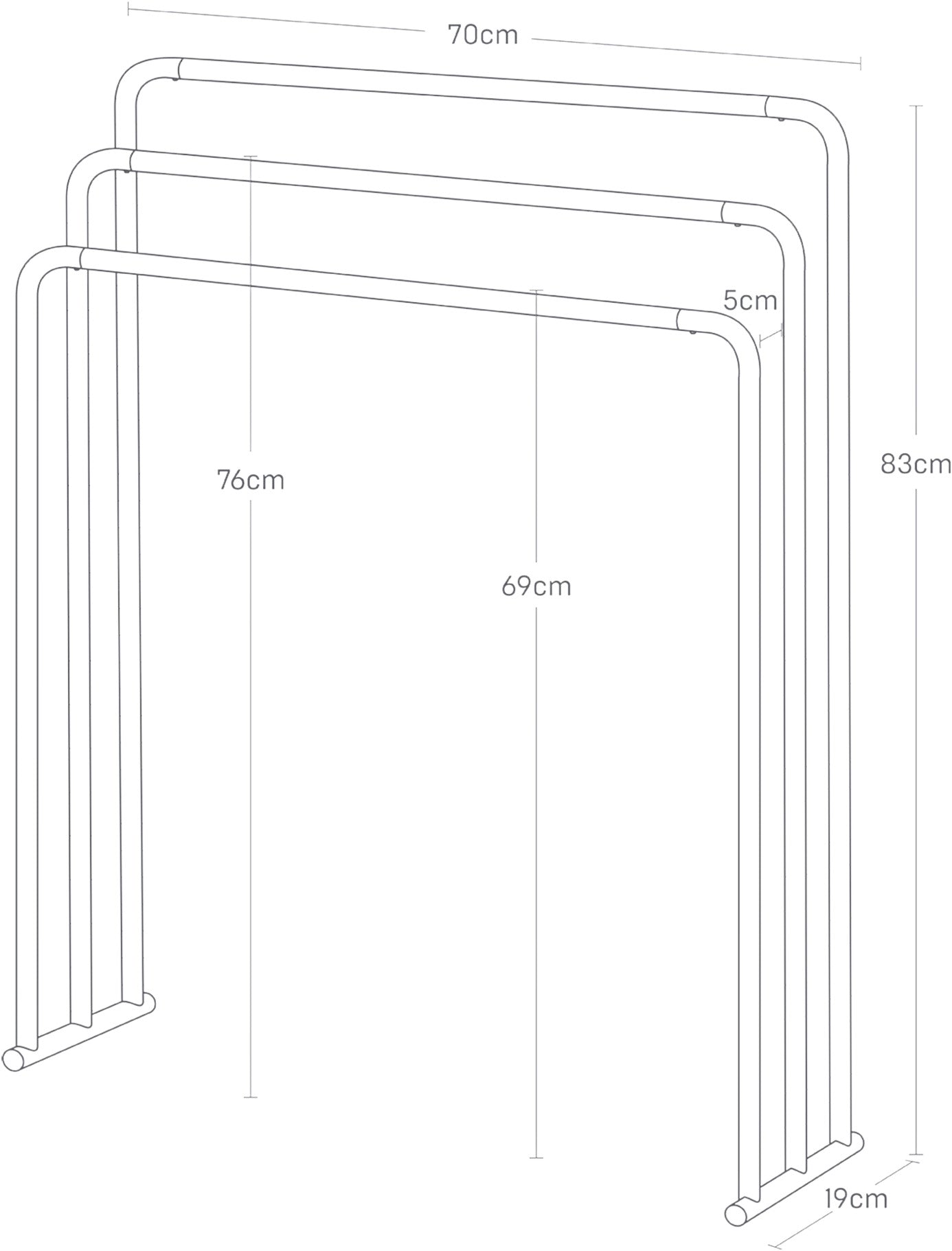 Porte-serviettes de bain en bois et acier noir 70x83cm - Yamazaki — 358228.jpg