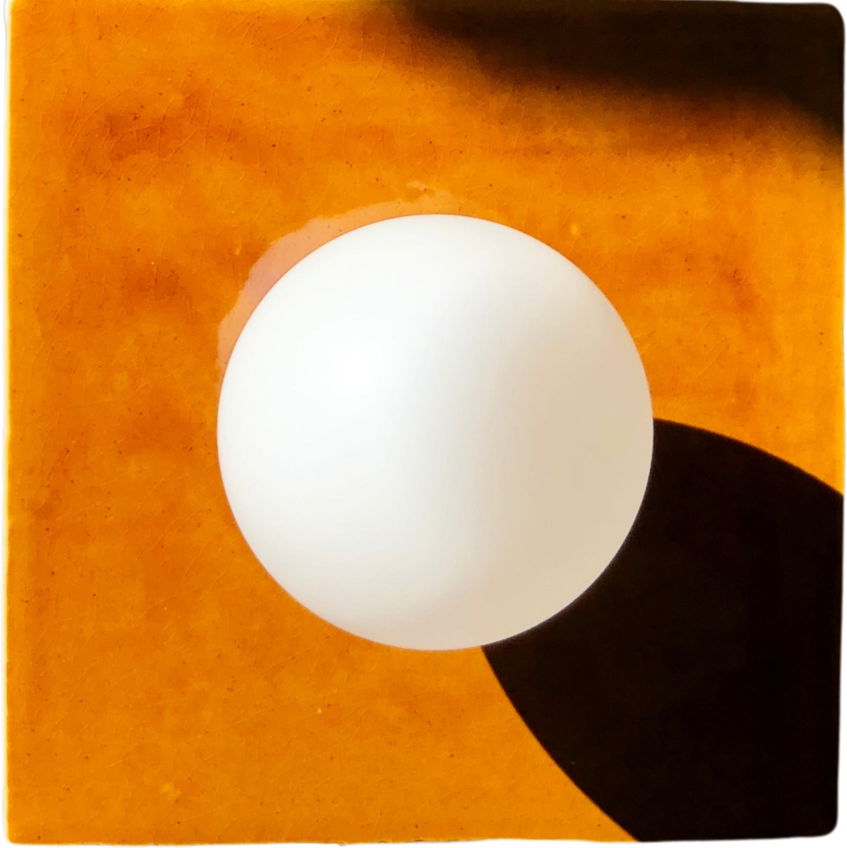 Applique murale carré en carreaux de céramique miel 20cm Globe Tile - Carré Coco — 358511.jpg
